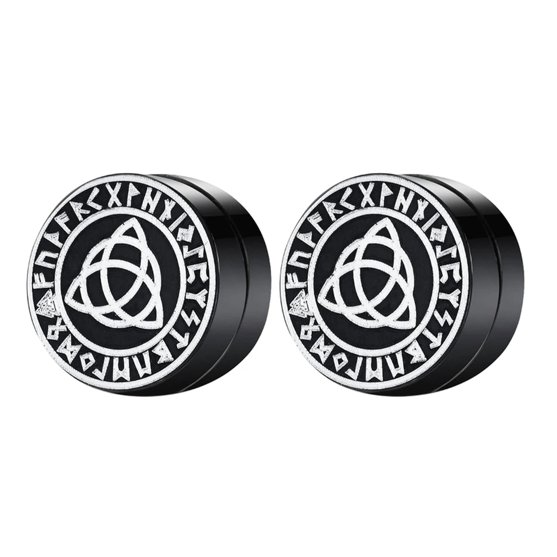 designer earrings for woman men jewelry earings studs hip hop jewelry crystal strong magnetic black ear clip Round zircon magnet non piercing silver