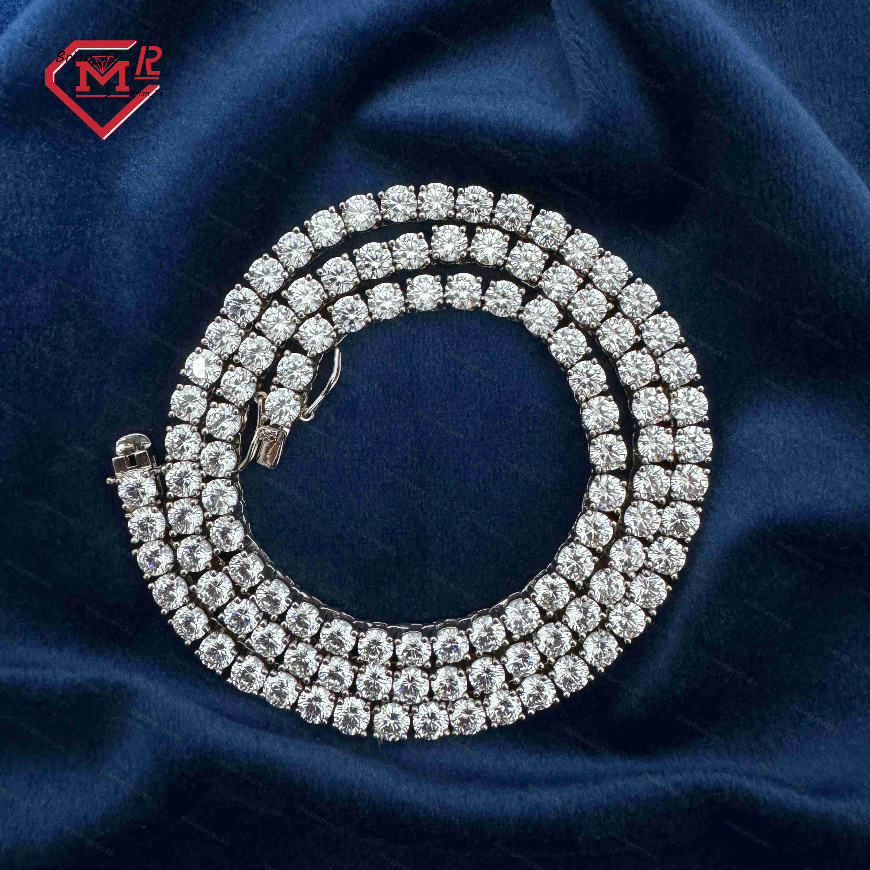 RTS 5mm 20in Diamond Tennis Chain Men Women 925 Silver Pass Diamond Tester Round Vvs Moissanite Tennis Chain