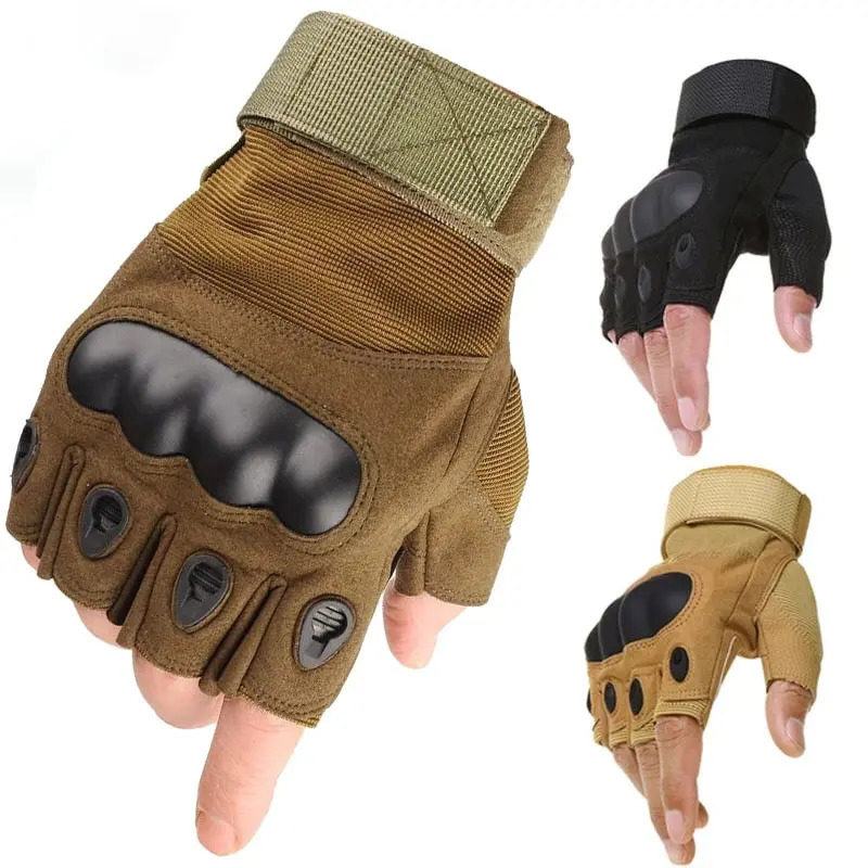 Gants tactiques en plein air sport half doigt hommes militaires femmes combattant le tir de chasse fitness sans doigt 250811