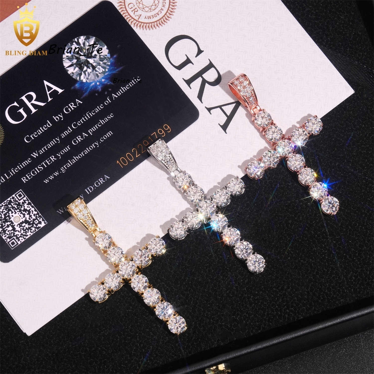 Iced Out Hip Hop Luxury 925 Sterling Silver Custom VVS Moissanite Diamond Pendant