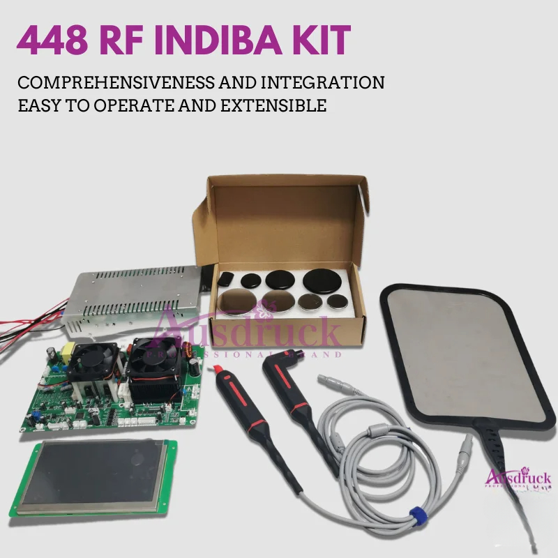 448 RF INDIBA Complete Set Professional Radio Frequency Kit Medical Aesthetic Physiotherapy Equipment With Amplifier Display Tools Extensible Des
