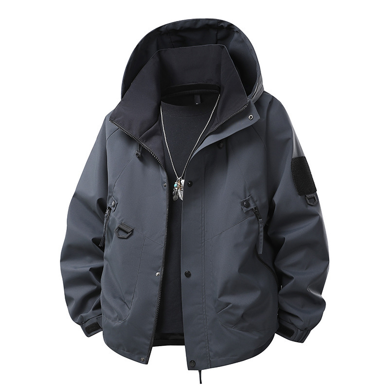 Designer jacket Men's Windbreaker Jacket - Solid Color Waterproof Hiking Shell Spring/Fall Outdoor Windproof Couple's Jacket Plus Sixe: S-