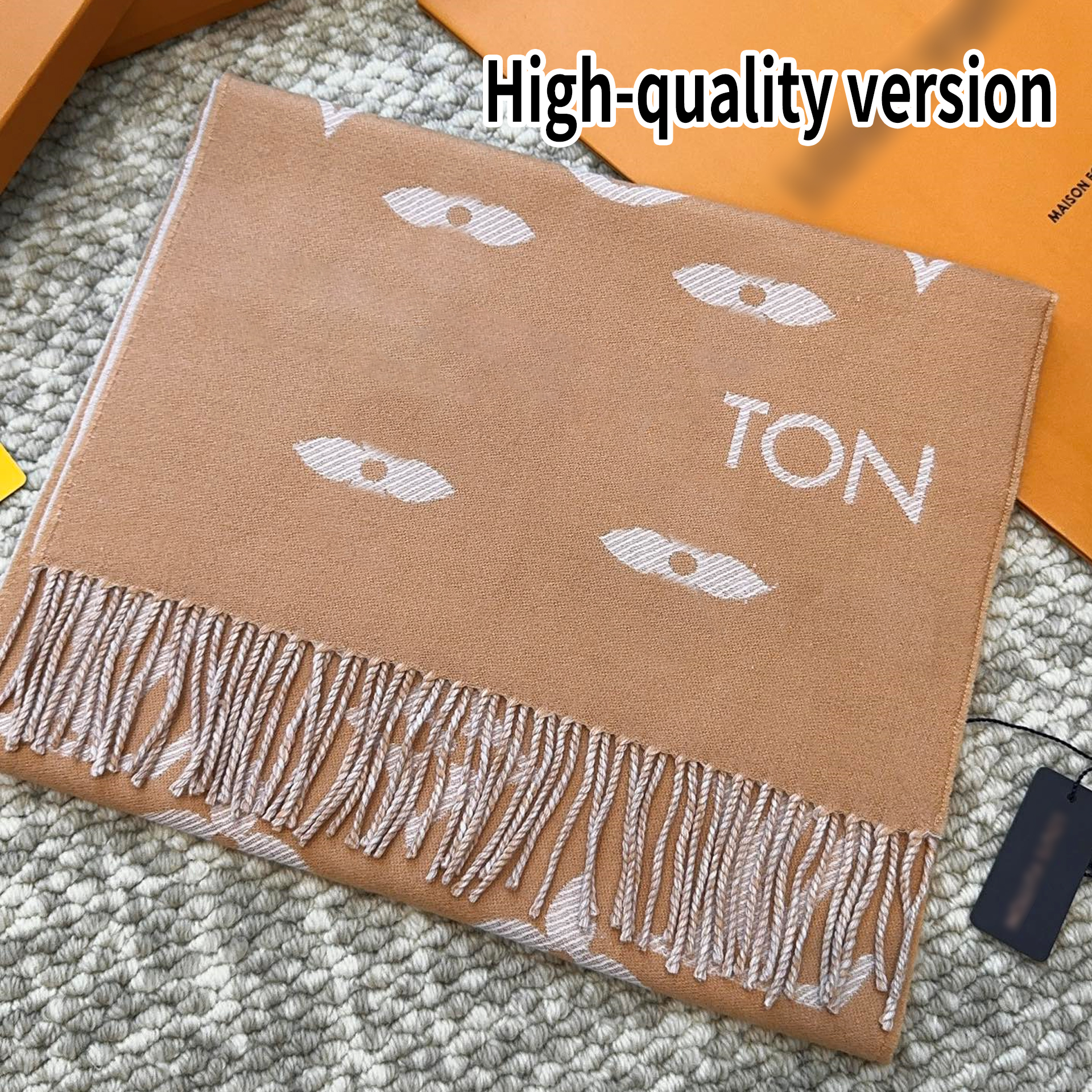Designer black scarf for Women Loise mens tassel scarf And Beanie hats set winter wool skull Ring scarf