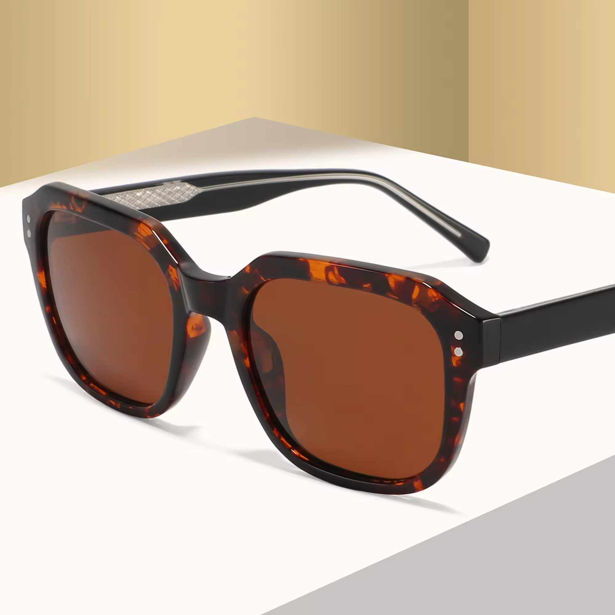 2025 custom logo acetate fiber sunglasses women's fashion turtle polarized men's sunglasses