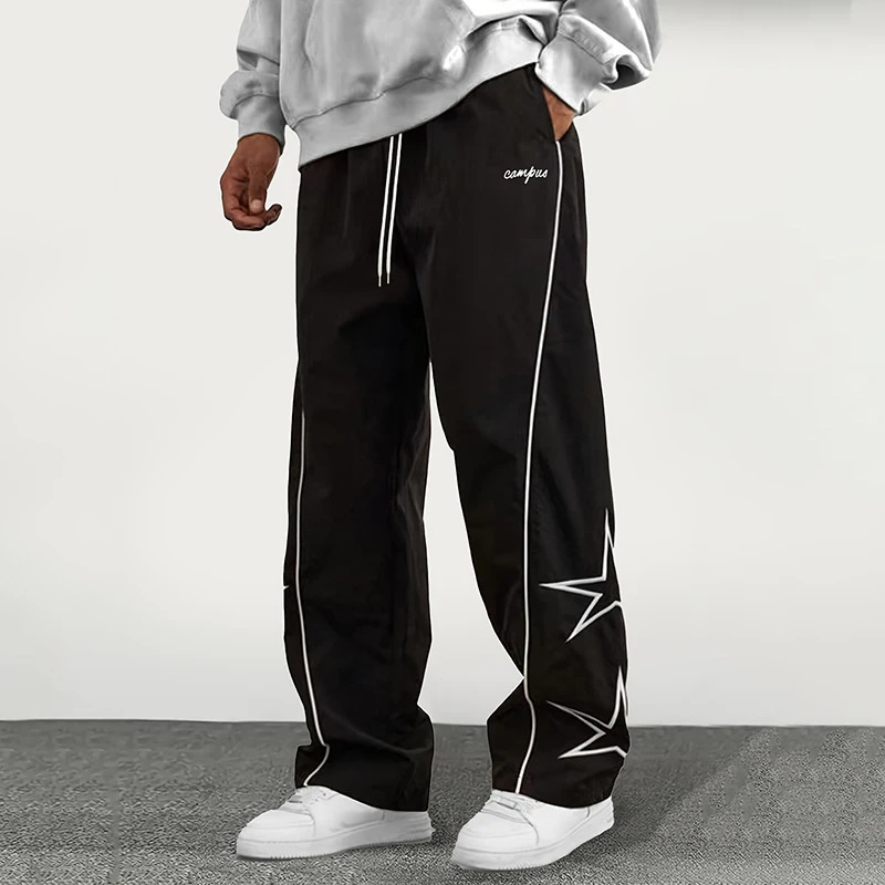 Paratrooper pants sports mens ice silk spring and summer straight work laceup loose outdoor casual 250815