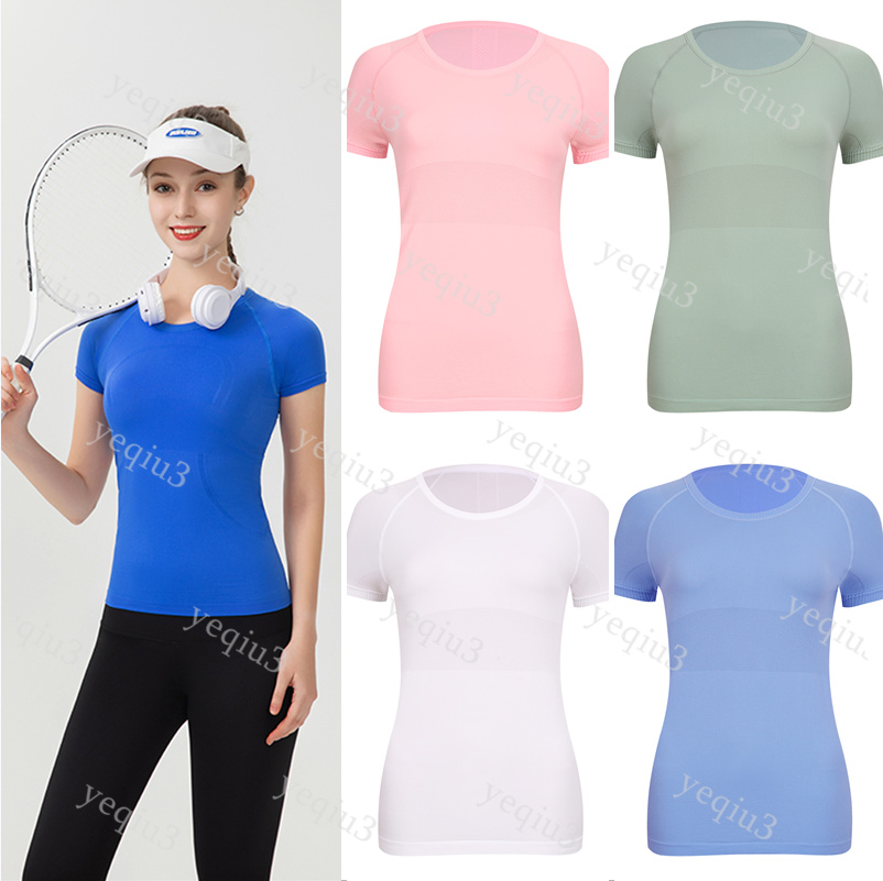 Women Yoga and Pilates T Shirts Active Tops Define Fit Workout Tees Gym Clothes Fashion Designer Sportswear Everyday Running Wear High Quality Fi-image-1071723904