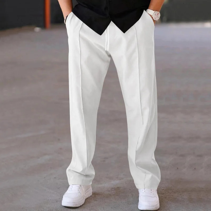 2025 Thin Pants Mens SpringSummer Loose Straight Leg Sports Casual American Oversize Long 250815