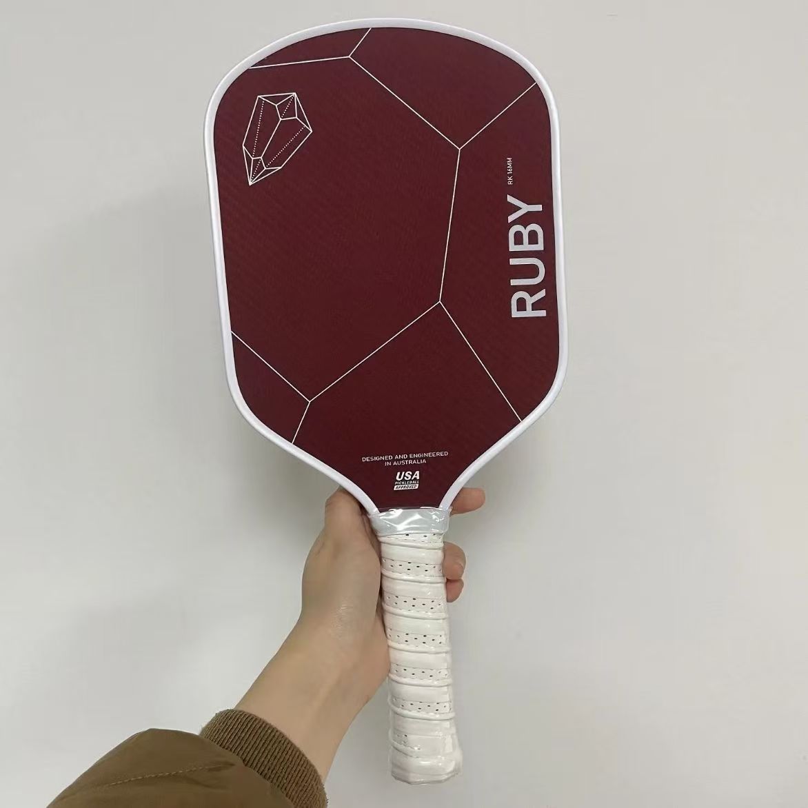 Red Kevlar 16mm Thermoformed Pickleball Paddle Classic Hybrid Cross Weave Shape Paddles Provides Advanced Power for Beginners-image-1071736448