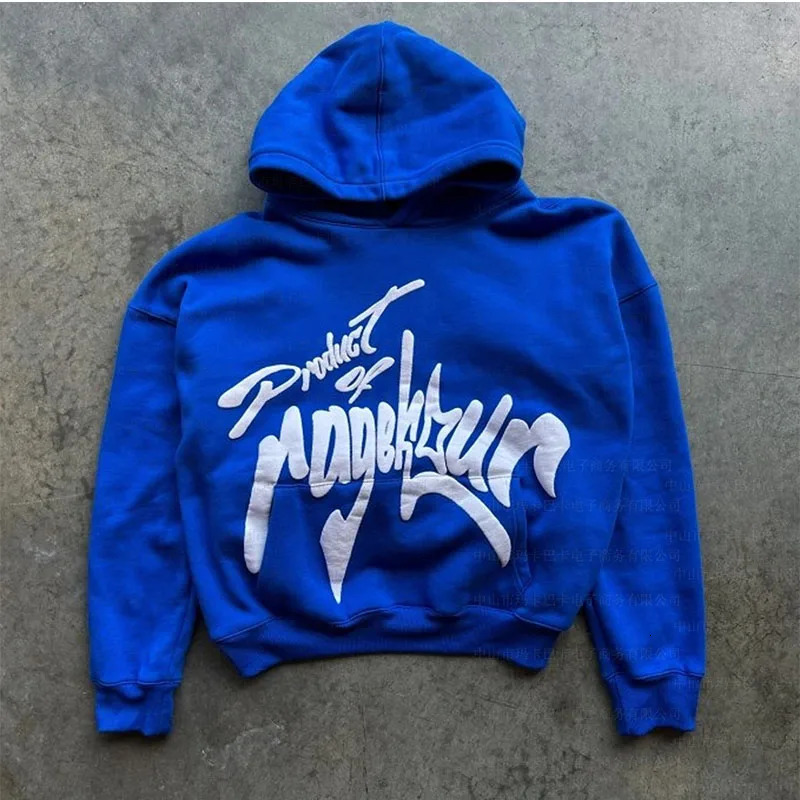 BIG PROMOTION Y2K European and American style autumn and winter mens letter foam loose casual street trend hoodie 250818