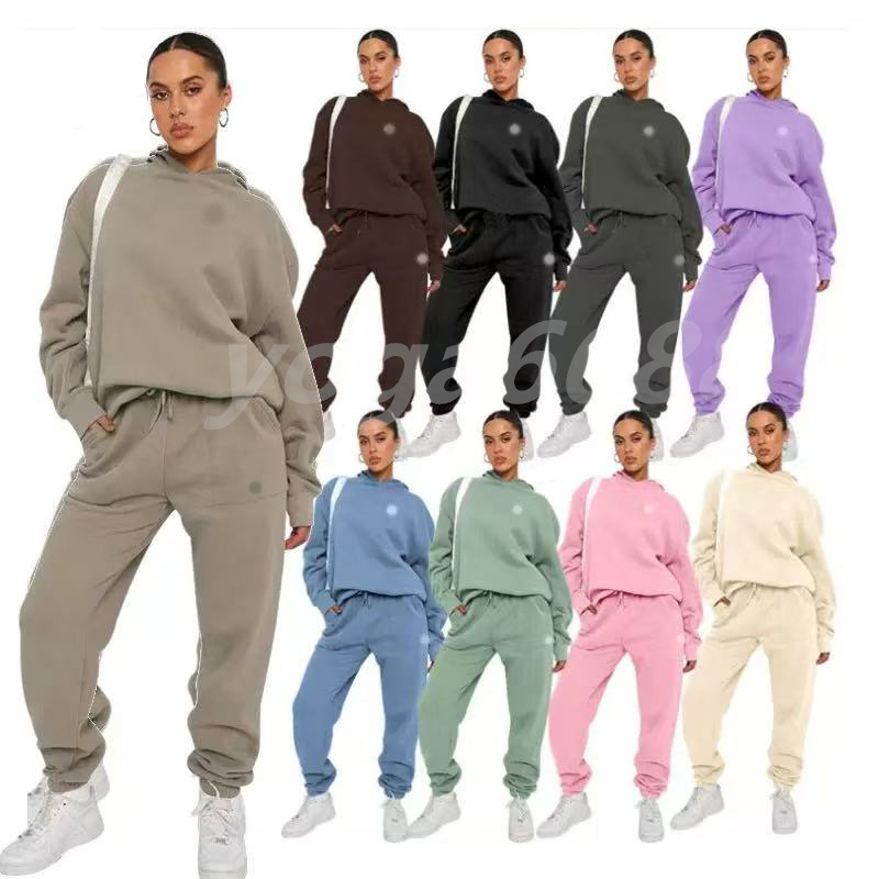 Sport sets Women sportswear set European and American new style hoodie casual loose fitness autumn winter