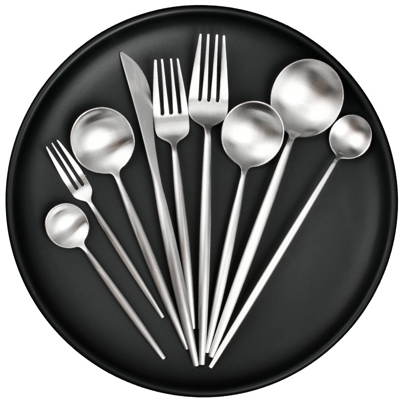 Silverware Flatware Cutlery Stainless Steel Tableware Fork Spoon Knife Dinnerware-image-409149584