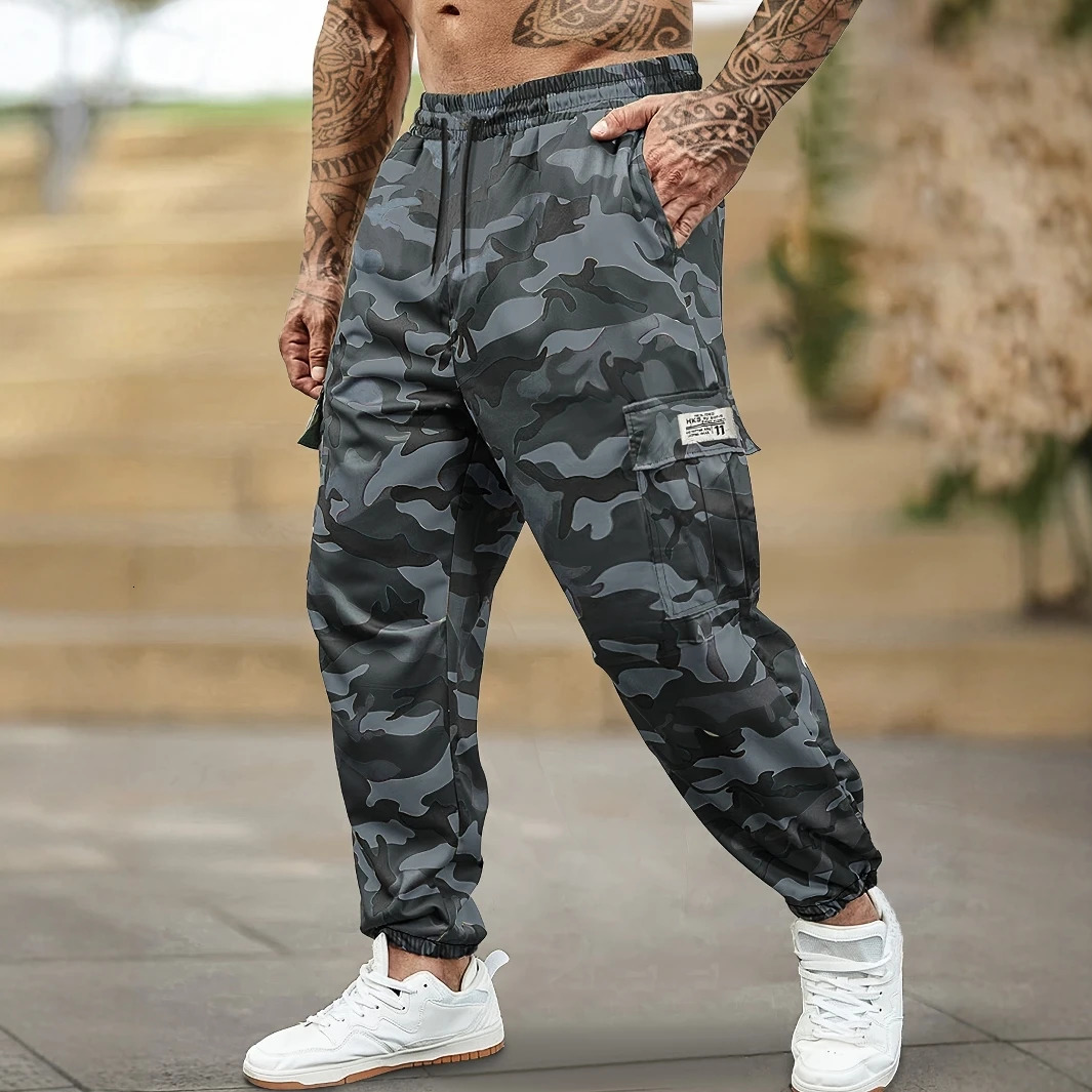 Trendy Camo Cargo Pants Autumn Camo Cargo Pants Mens Trendy Casual Regular Fit Trousers With Pocket For Outdoor Activities250819