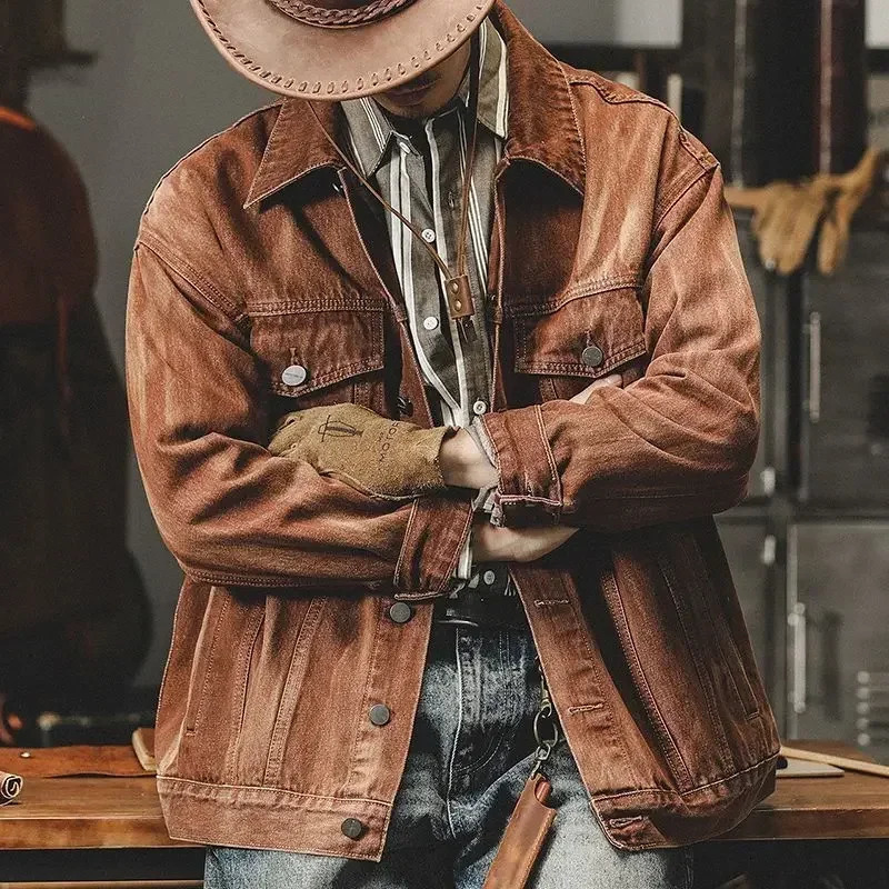 TRENDY VINTAGE COWBOY LOBE COWBOY pour hommes à bord de vêtements décontractés vestes denim Man Taille à faible coût L Joker Aesthetic Y2k Origin