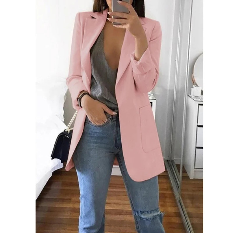 Fit Cardigan Temperament Womens Coat Spring and Autumn 2025 European and American Fashion Casual Suit Polo Neck Slim 250818
