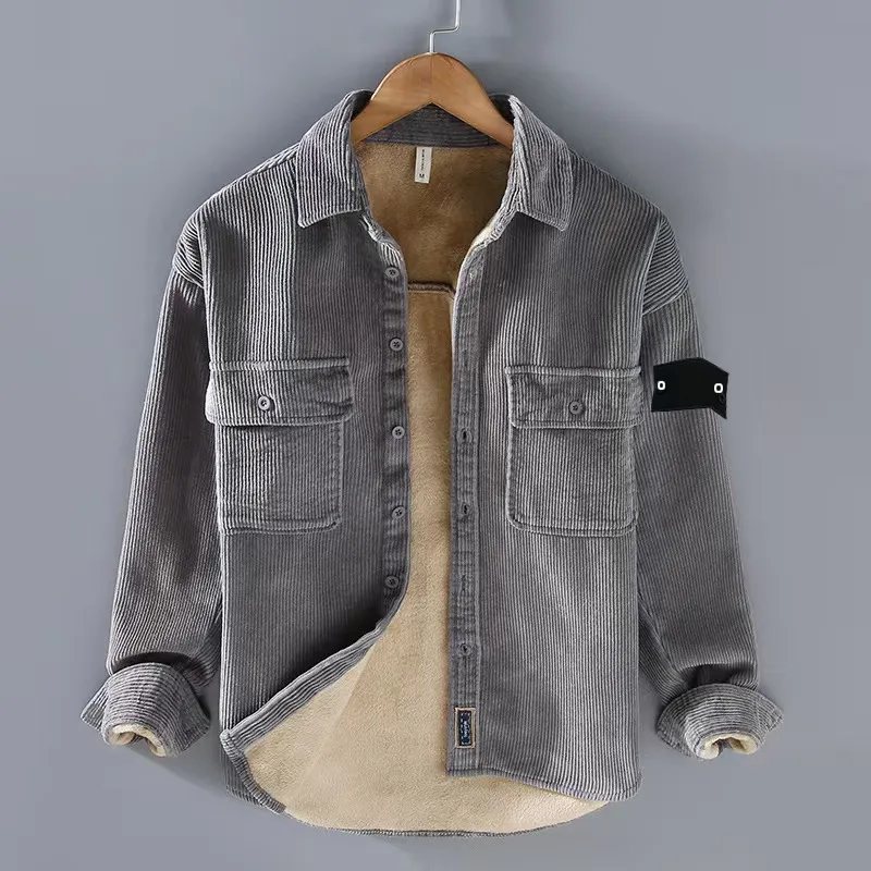 designer jacket jacket man dress shirt jacket Autumn and winter mens jacket fashion long sleeve shirt top button shirts coat long sleeve overshir-image-821625035