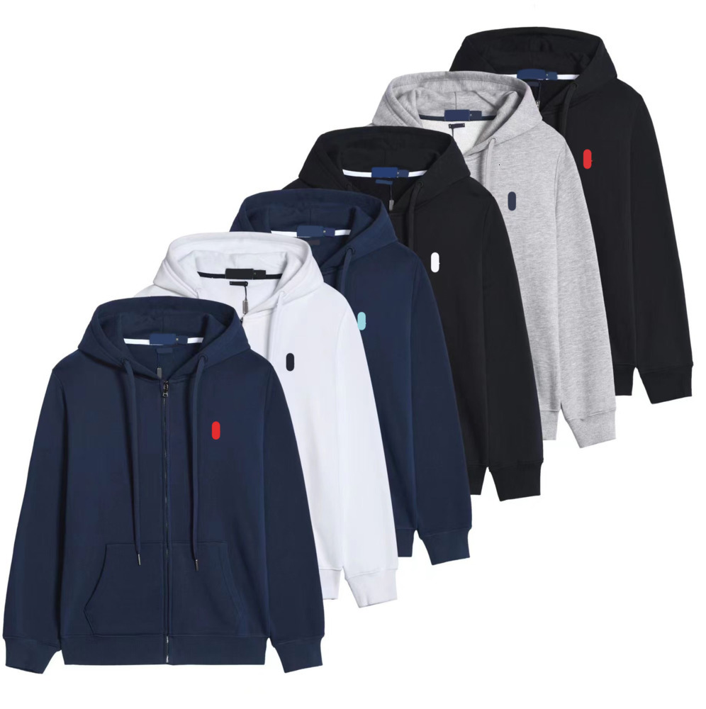 Designer Mens Sweatons Sweats Sweater Polo Men Zip Half Hoodie Knit Loose Horse Vestes pour hommes