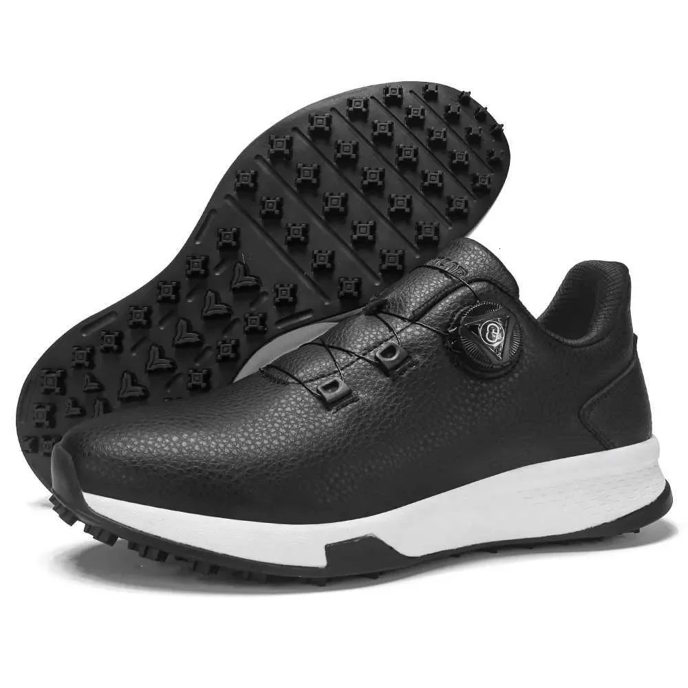 Mens and Womens Golf Shoes Outdoor Professional Training Golf Nailless Anti-Slip Leisure Walking Sneakers Black White 250812