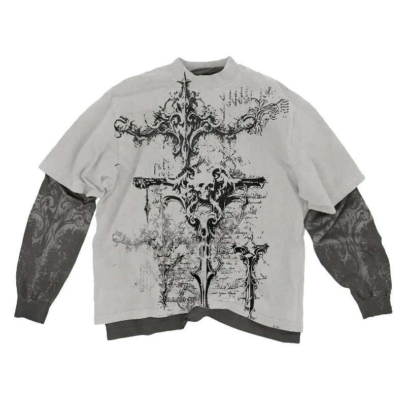 Y2k American Retro Long Sleeved Shirt Men and Women Detachable High Street Spring Summer Outdoor Casual Sportswear 250818
