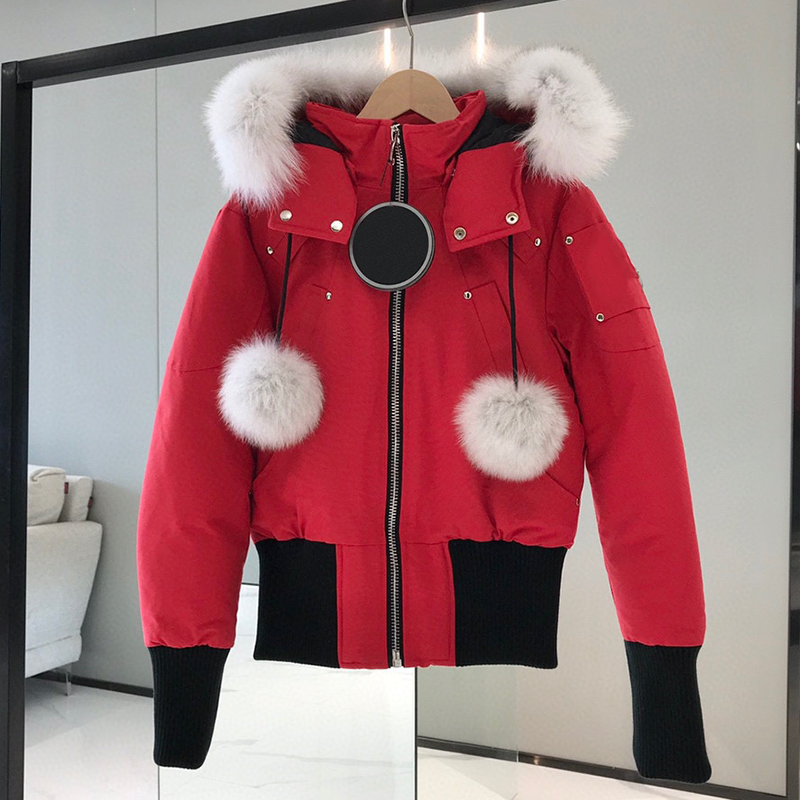Moose Jacket Mens Down Parkas Mens Fur Collar Parka Winter Waterproof White Duck Coat Cloak Fashion Men And Women Couples Casual Version To Keep War