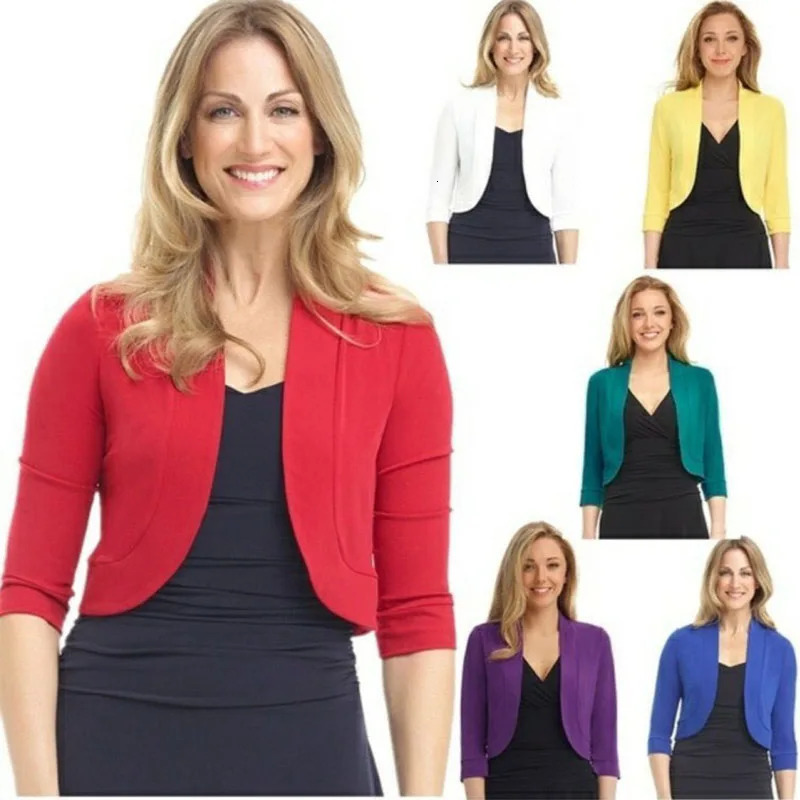 springsummer womens shortsleeved tops small shawls multicolor coats lightweight halfsleeved jackets 250808