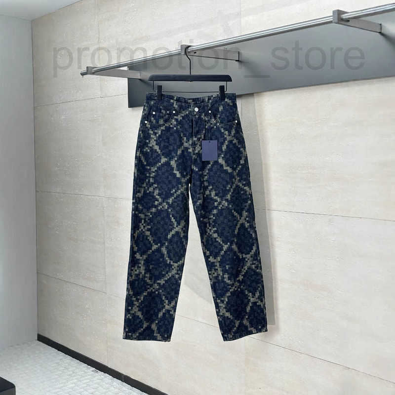 Men's Jeans designer Quality 25S Trendy Brand New V Home Python Pattern Jacquard Denim Pants Same Style Jeans V3Y7