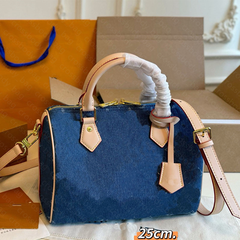 Brown Women Handbag Luxury Designer Bag Nano Denim Handbags Crossbody Bag Mini Soft Cowhide Women's Handbag Pink Blue Denim Bags Wallet Size 25