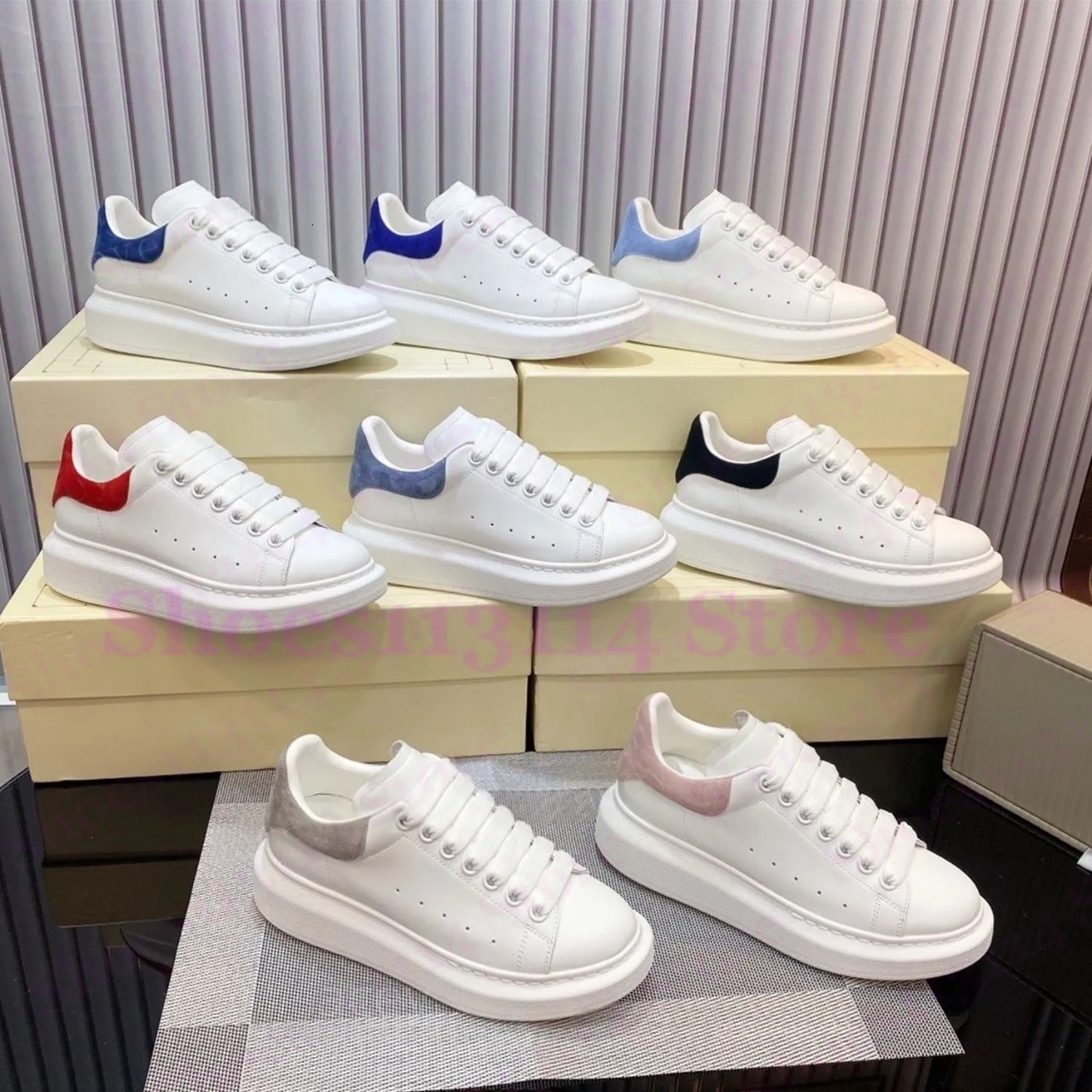 Designer Sneakers Lxuxury Espadrilles Mid Tread Slick Boots All White Shoes Mens Womens Casual Leather Sports Couple Fashion Tennis Trainers Shoe Si