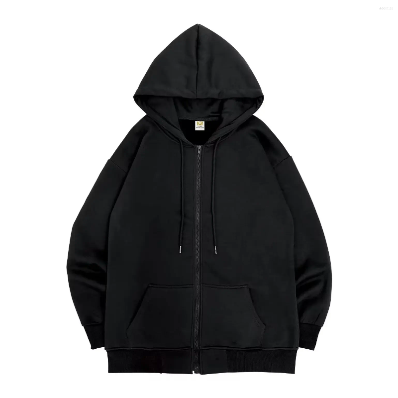 Men's Hooded Sweatshirt 2025 Streetwear Hooded Sweatshirt Men's Vintage Fleece Zippered Long-Sleeved Loose Jacket Casual Subculture Gothic