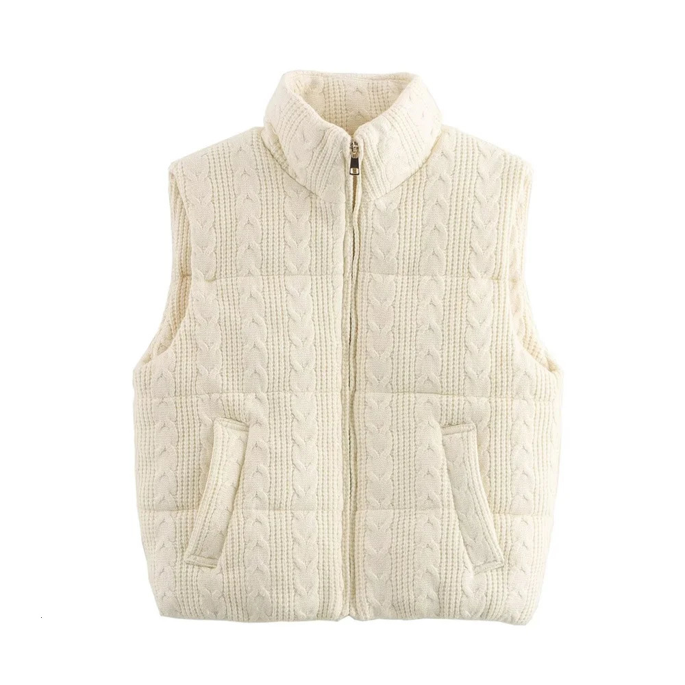 Rarf Womens Stand Up Collar Tree Cotton Veste Colon Terrou About de poche à glissière Décoration d'automne usure 250818