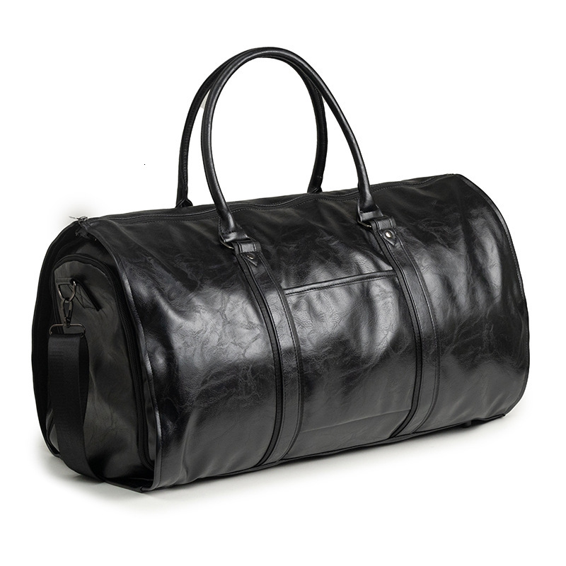 Free Shipping Designer Luxury Portable Suit Bag Fashionable Men's Travel Leather Suitcase Handbag With Shoe Compartment Shoulder Bag