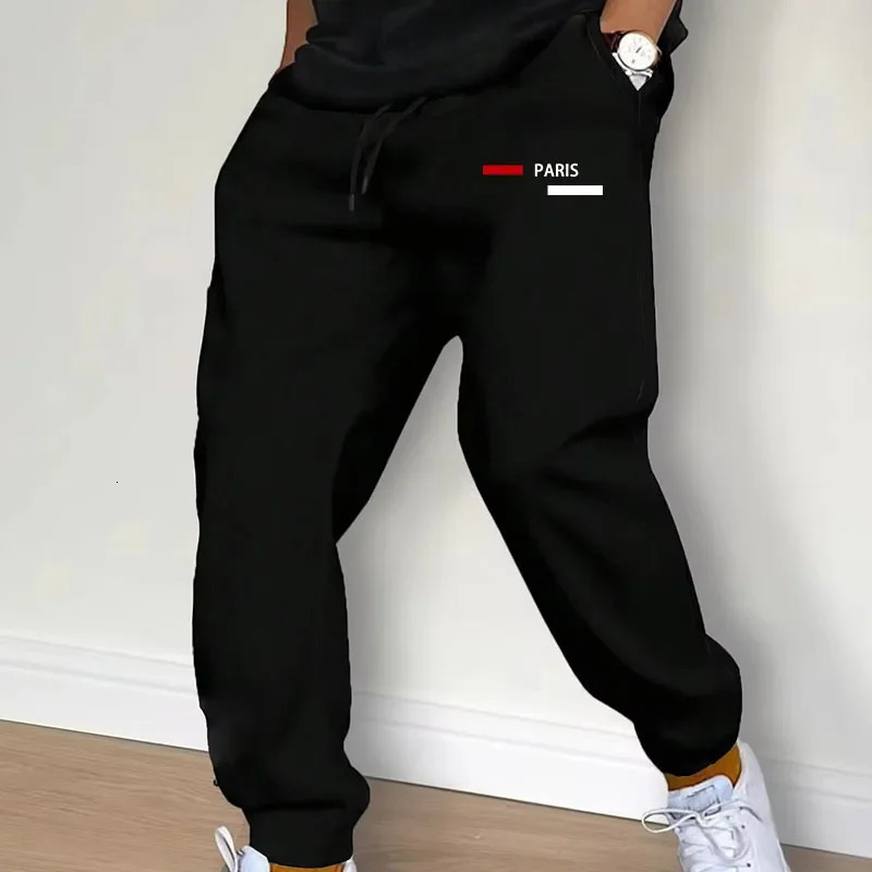 Spring and Autumn Mens Casual Pants Personalized Printed Slim Breathable Sweatpants Sports Jogging Retro Streetwear 250818