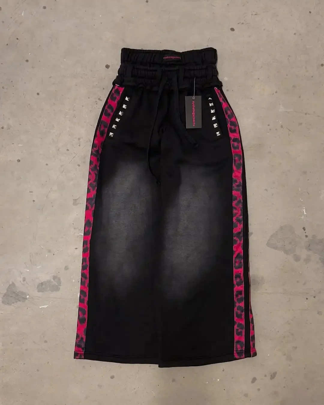 Y2k Fashion Double waist Pants American Street Trend Hip Hop Men Clothing Jogger Drawstring Sweatpants Loose Cargo Trousers 250818