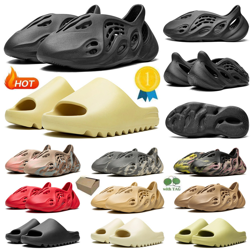 Designer Sandals foam runners Mens Woman Slippers Slides Slider Mineral Blue Onyx Pure Ochre Bone Resin Clog Desert Sandal Slipper Beach Shoe 36--image-909349100