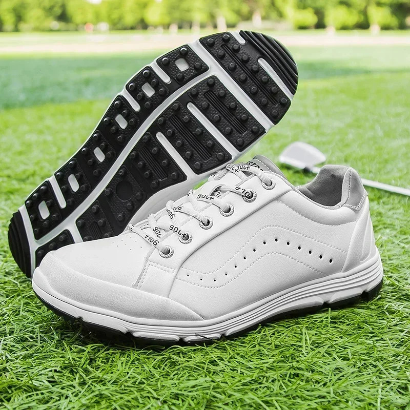 Chaussures de golf imperméables de la mode Men de qualité baskets de golf confortables à pied chaussures de gymnase noires rouges extérieurs Trai
