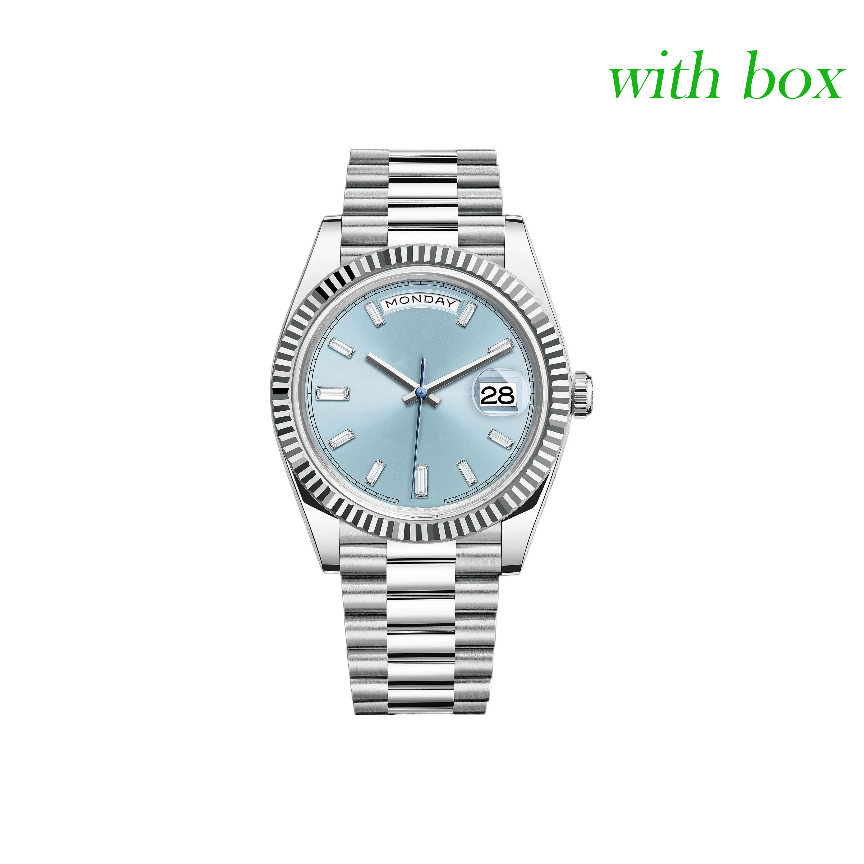 Montre masculine 41 mm / 36 mm Mouvement automatique Male de bracelet Femmes Femmes Calendrier de concepteur de luxe Montres avec boîte 904lstain