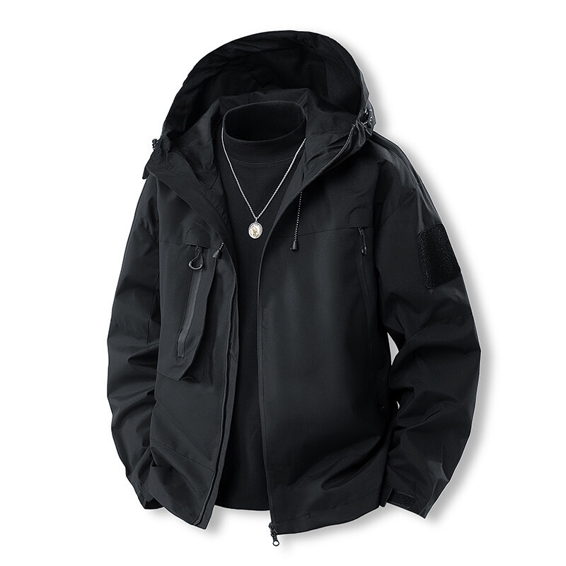 designer jacket men 2025 Spring New Outdoor Sports Hooded Windbreaker - American Streetwear Techwear Jacket Plus Sixe: S-3XL