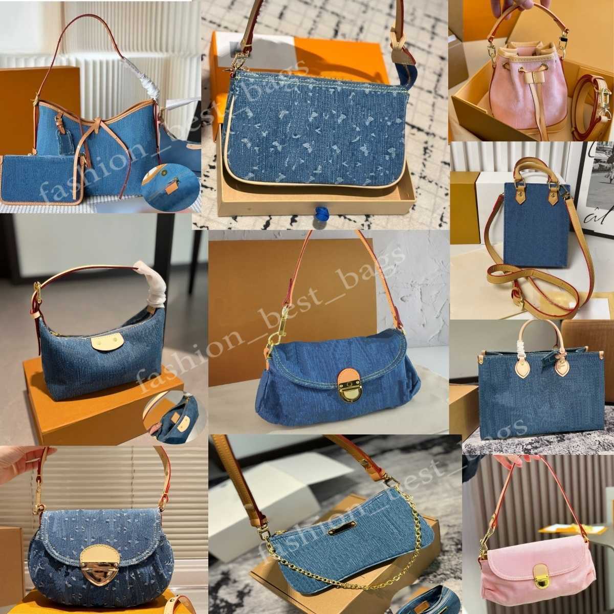 denim blue crossbody bags designer women bag jean purses designer woman handbag luxury designer shoulder cross body bag golden chain purse mini desi