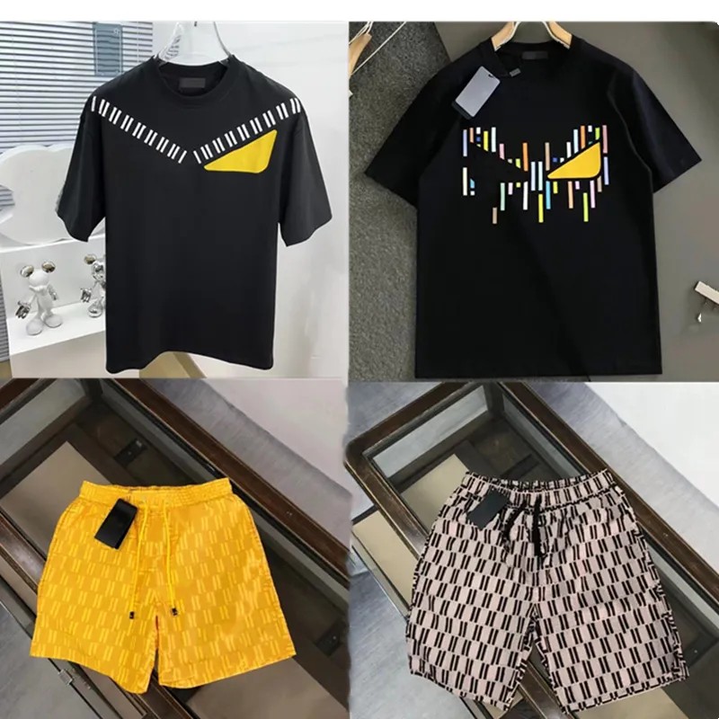 Men's Shirt Designer T-shirt Shorts Combination Set Men's T-shirt Travel Beach Fashion Leisure Pure Cotton Letter Printed Couple Same Styl