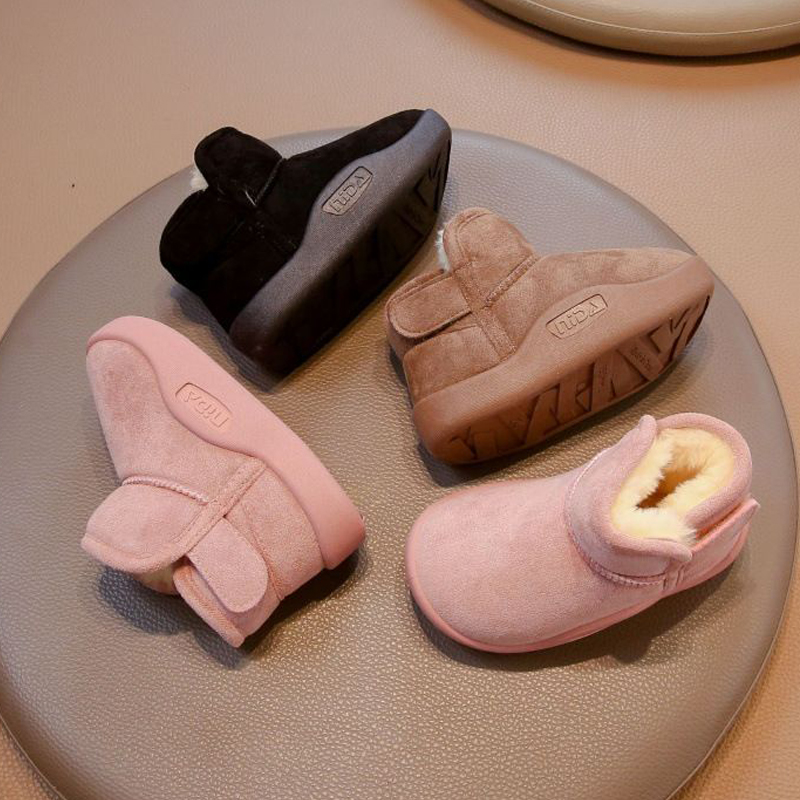 Toddler Kids Boots New 2024 Winter Warm Snow Boots Boys Girls Plush Soft Bottom Infant Shoes Kidszworld Baby Outdoor Shoes Kids Shoes Sizes 21 - 30