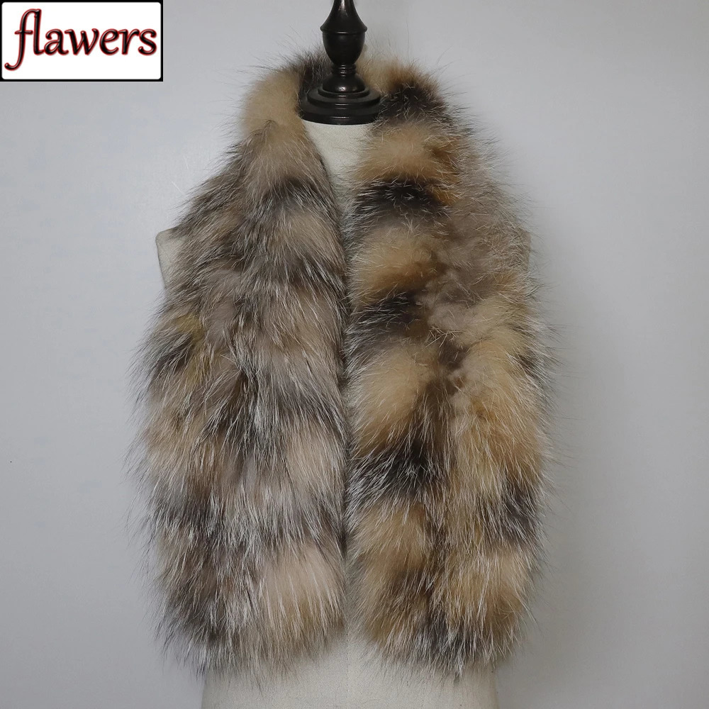 Winter Women Knitted Real Fox Fur Scarves Outdoor Warm Lady Quality 100% Genuine Fox Fur Muffler Natural Soft Fox Fur Scarf 250814