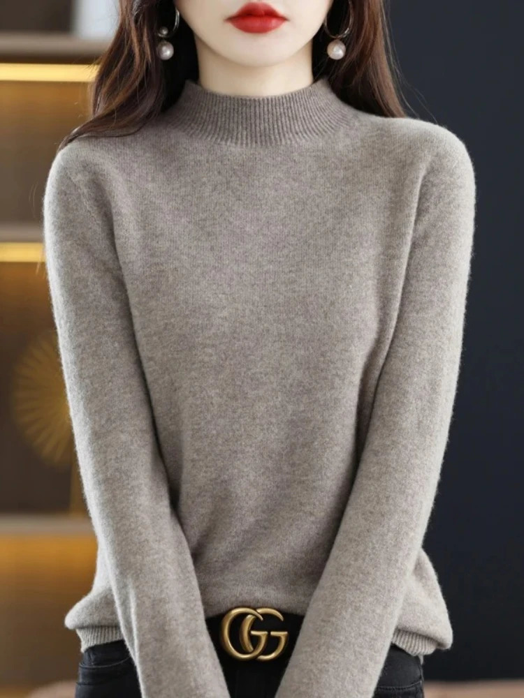 AOSSVIAO Halfneck Pullover In Autumn And Winter Cashmere Sweater Womens Casual Knit Top Coat 19 Colors 250818