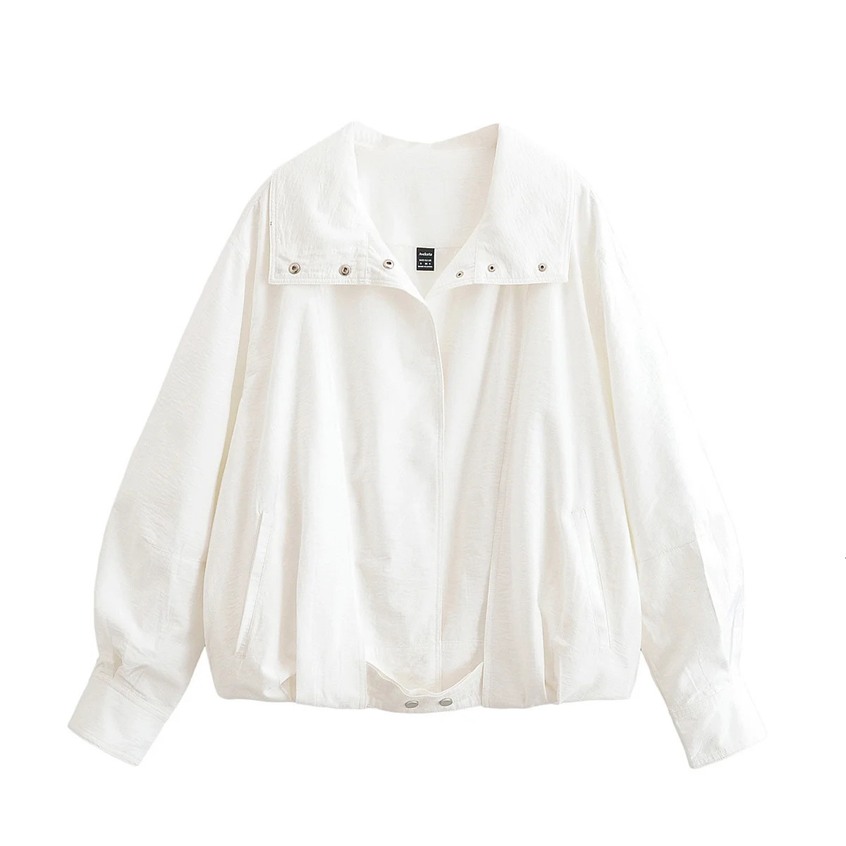 Women AZRAF Autumn Fashion Trouble Bomber Jacket Coat Vintage Long Sleeve Casual Chic Female Outerwear Overshirt 250818