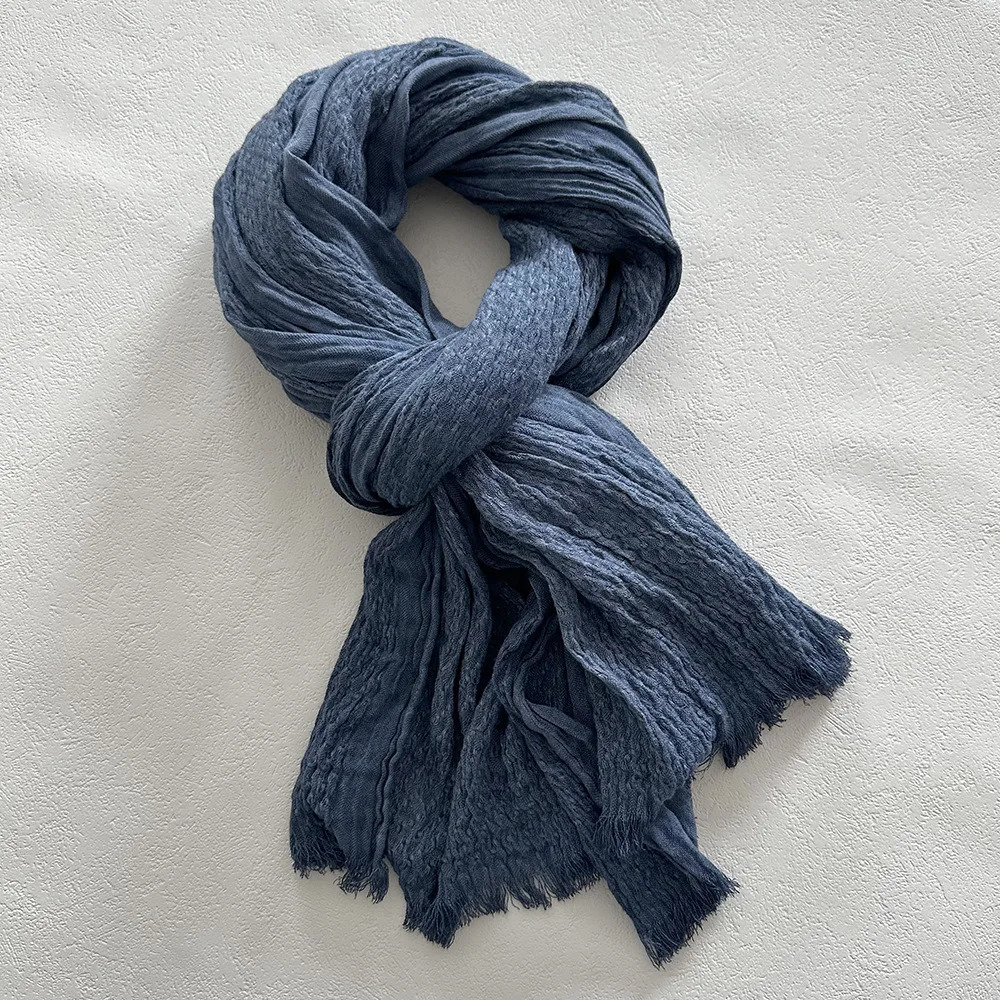 Autumn Winter Cotton Linen Men Scarf Soft Warm Neckerchief Short Tassel Scarves Casual Male Accessories Bufandas Shawls250812