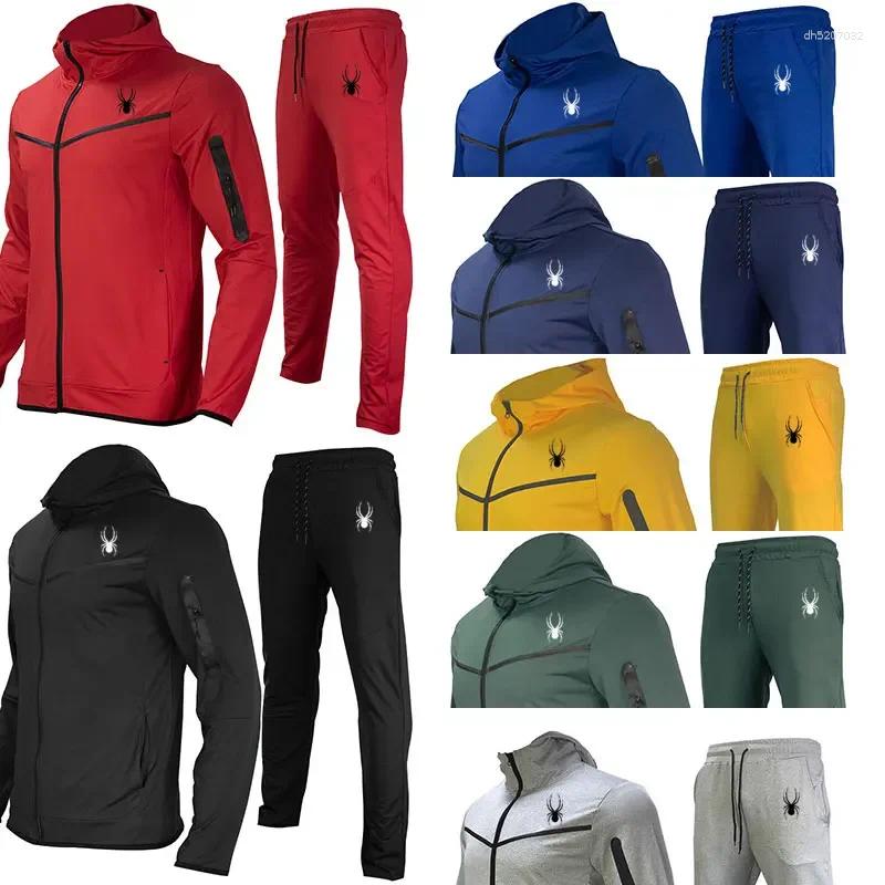 Mens Tracksuits 2025 Spring And Autumn Boutique Outdoor Leisure Two-piece Adventure Suit Youth Multi-functional Fitness Running