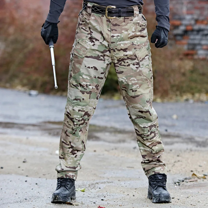 2024 Tactical Cargo Pants Men Outdoor Waterproof SWAT Combat Camouflage Trousers Casual Multi Pocket Male Work Joggers250819