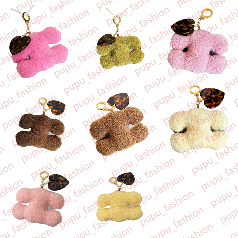 8colors Pendant Bag Charms Designer Keychains Plush Key Chains Designer Keychains Keyring Hangers Leather Car Keyings Chain Hipster Brand Keychai-image-856745998