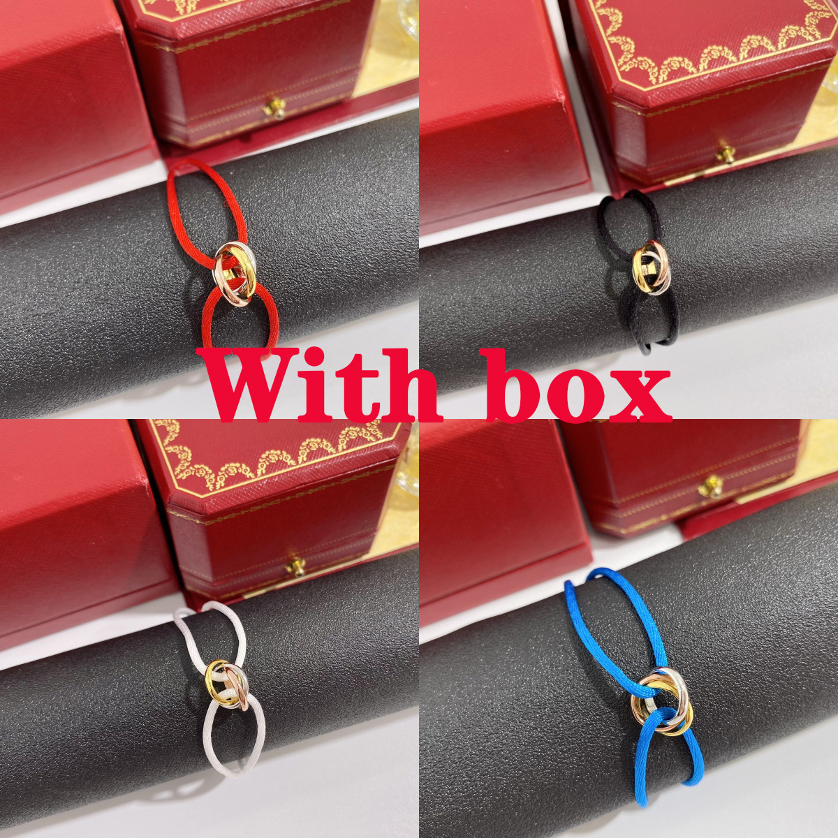 With box bracelet designer jewelry Multicolor bracelet couple bracelet Three ring stainless steel designer bracelet women jewlery designer for women
