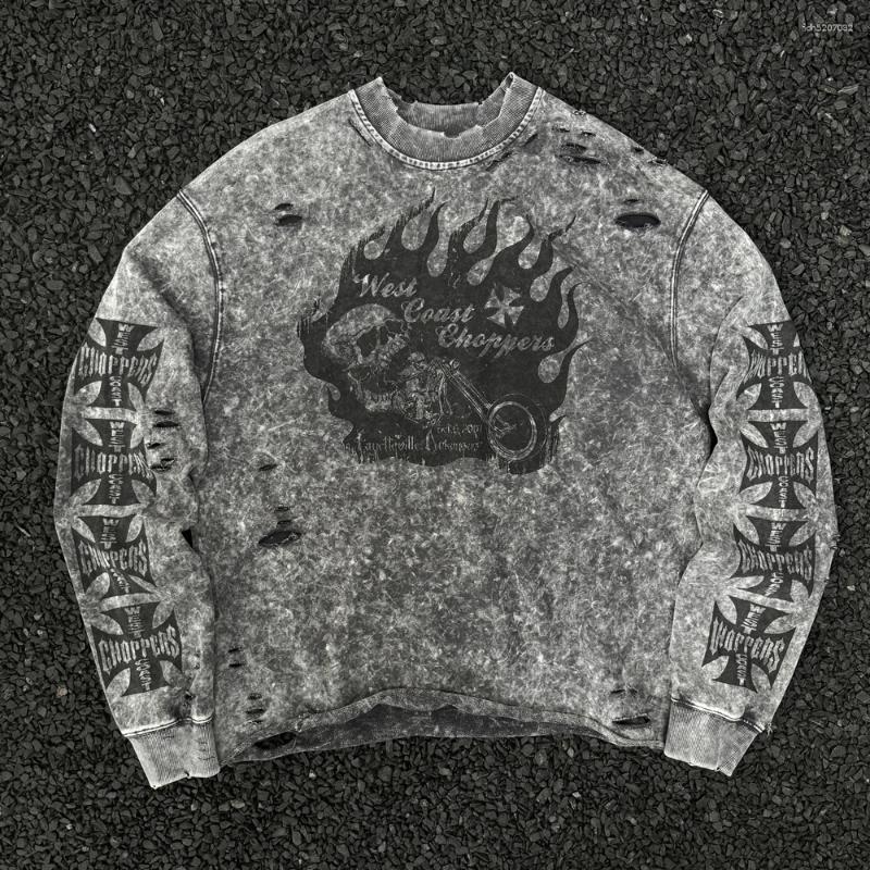 Men's Hoodies Yao Fashion Streetwear Vintage Luxury Brand High Quality Oversize Loose Pullover Graphics Print Sweatshirt For Men