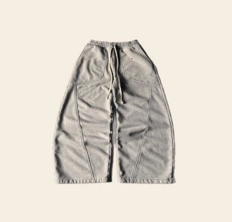 Street trendy Harajuku fashion versatile wide-leg trousers American retro casual loose mens sports fitness training pants 250818