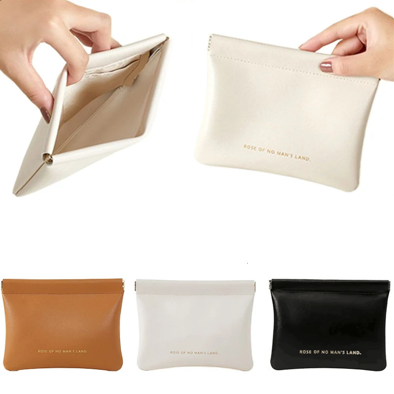 Sac de rangement de maquillage à lèvres simples femmes Fashion Portable Mini Key Jewelry Cosmetic Organizer Pouche Handbag Pu Small Sacs Gift 250